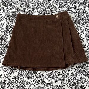 Abercrombie Kids Brown Corduroy Skater Skirt l NWOT